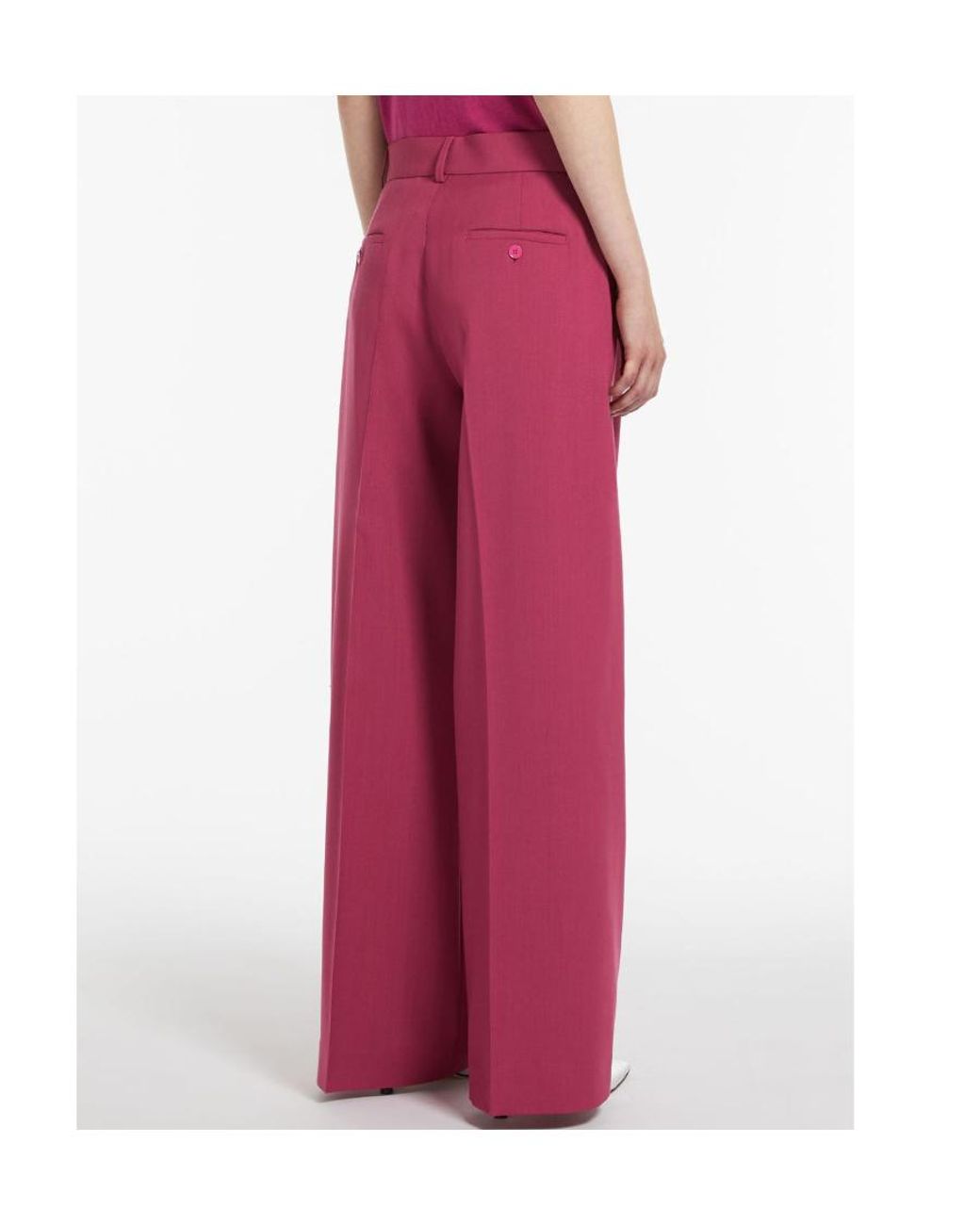Weekend by Maxmara Pink High Waist Straight Leg Pants