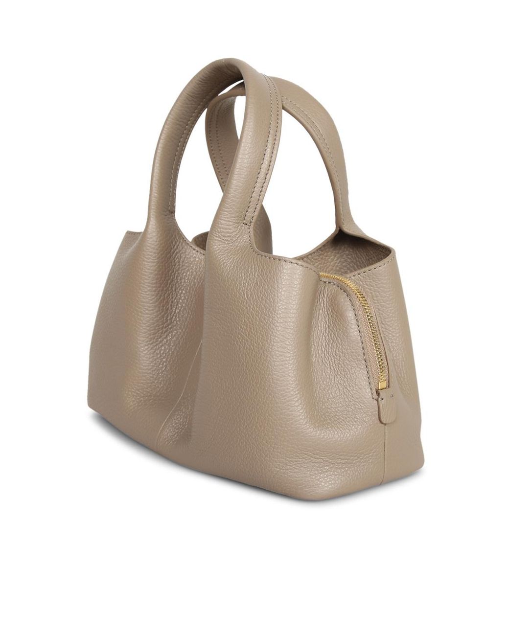 Coccinelle Natural Grained-Leather Tote Bag