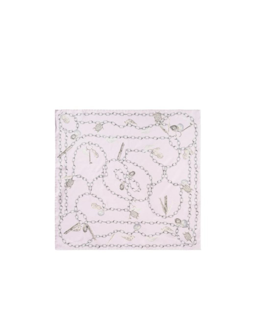Givenchy Pink Chain Print Silk Scarf