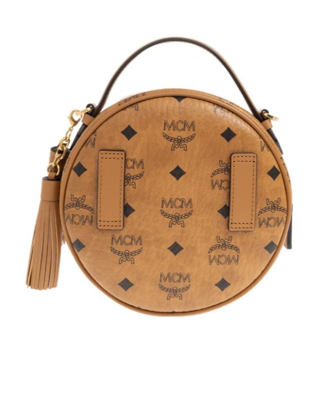 MCM Brown Round Shoulder Bag