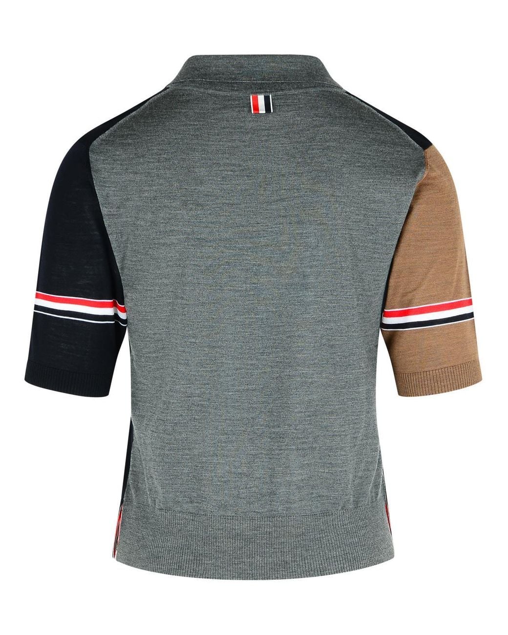 Thom Browne Black 'Fun' Multicoloured Virgin Wool Polo Shirt for men