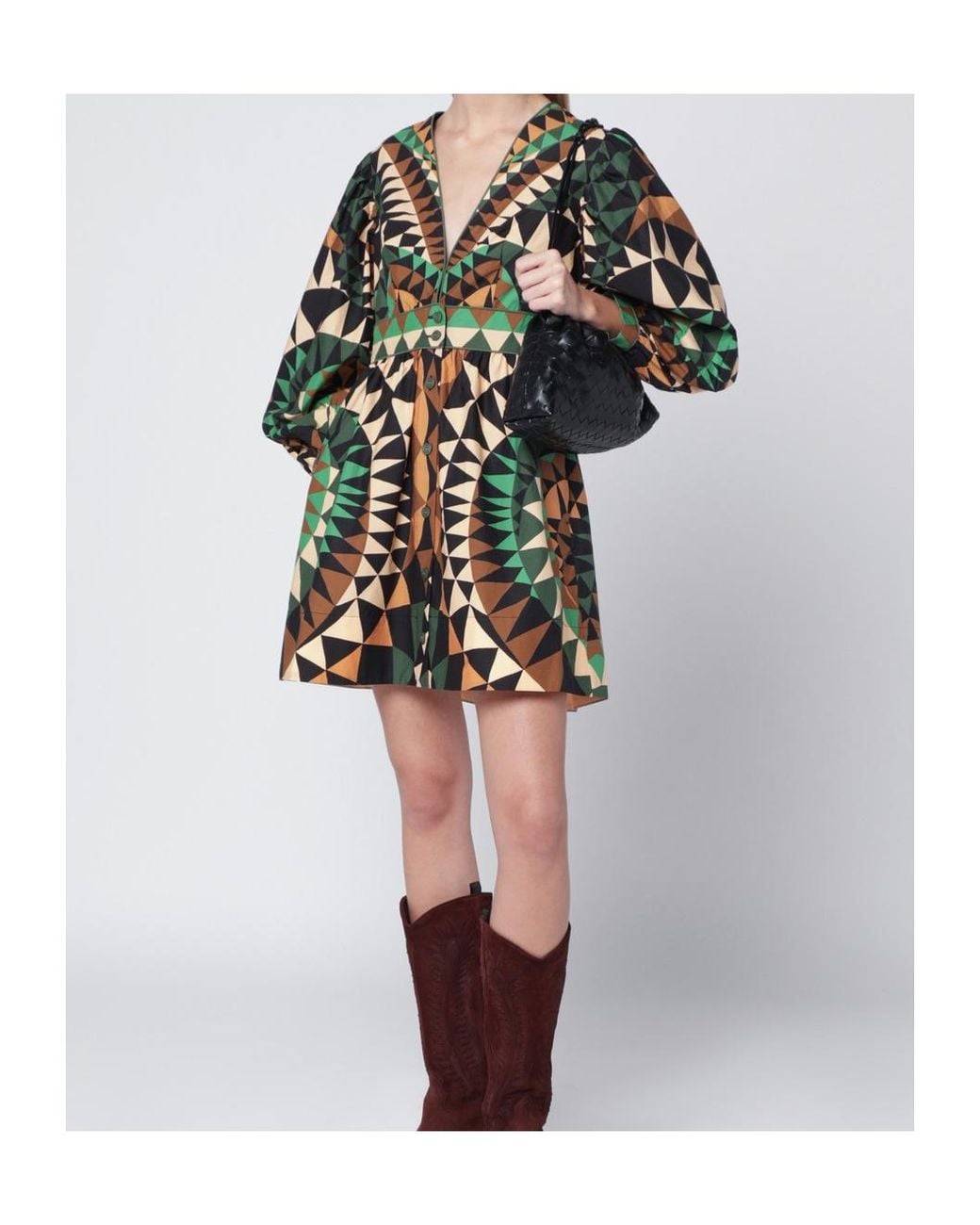 Farm Rio Multicolor Geometric Mini Dress