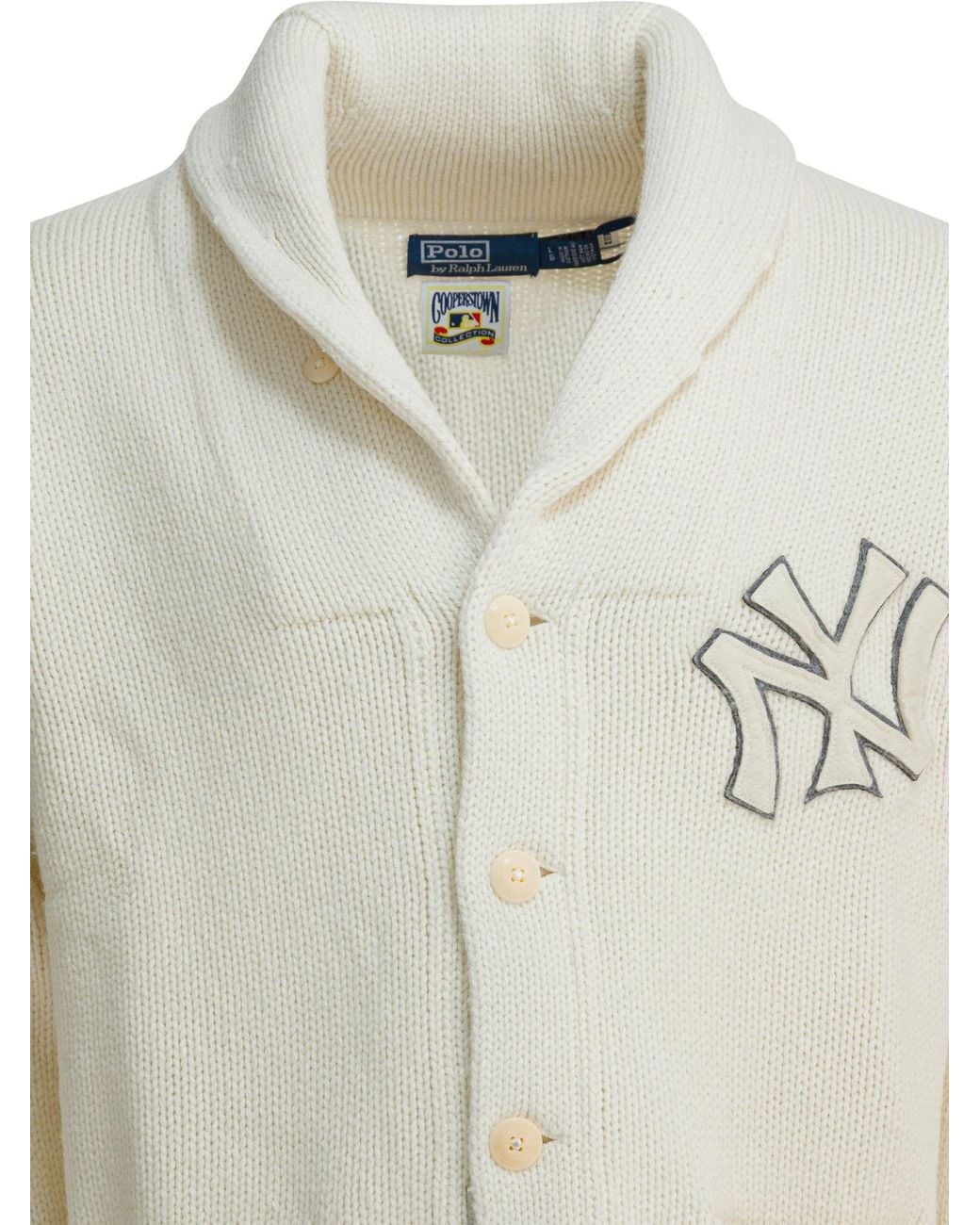 Polo Ralph Lauren White Yankees Cardigan for men