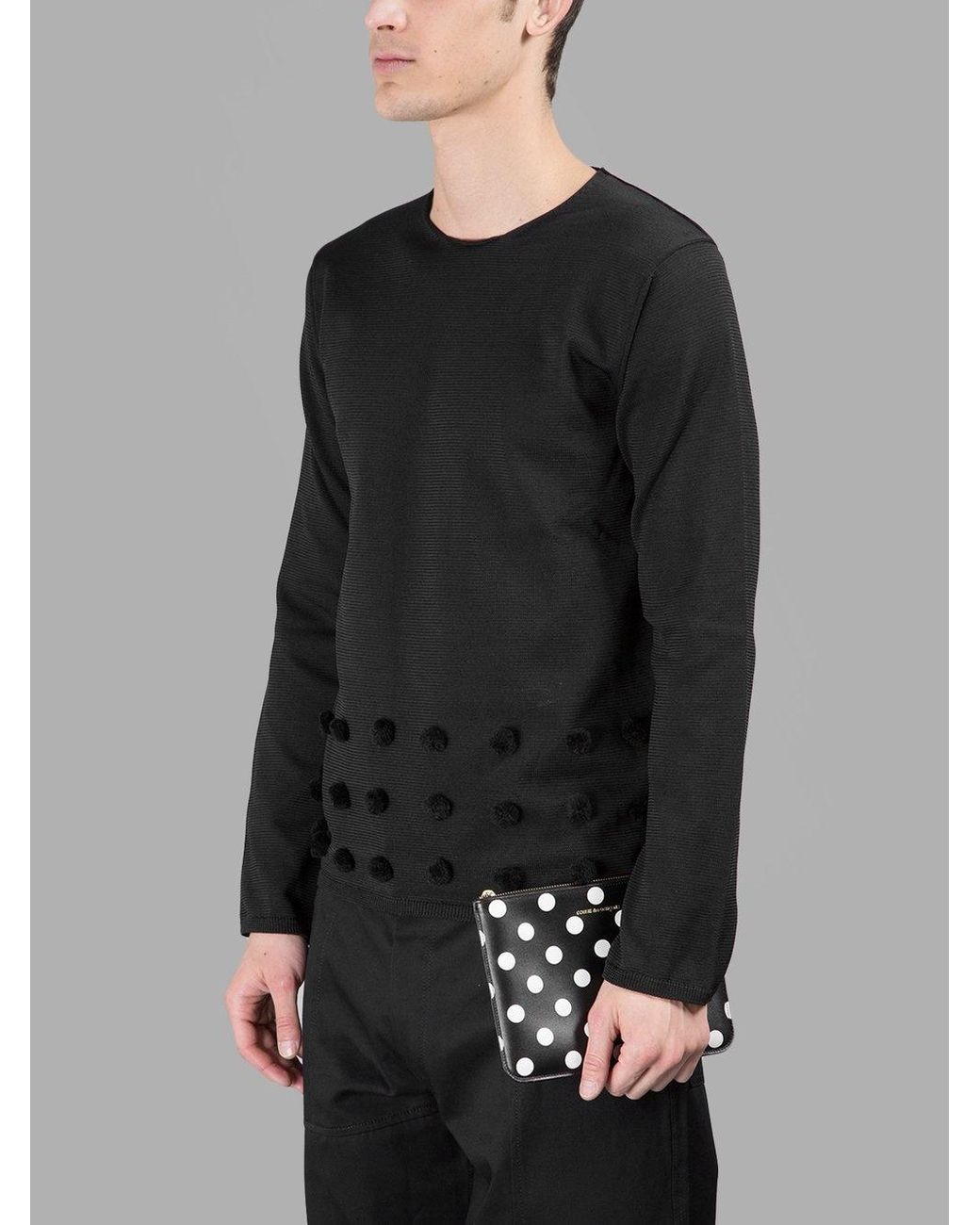 Comme des Garçons Black Comme Des Garçons Wallet Polka Dot Printed Zipped Wallet for men