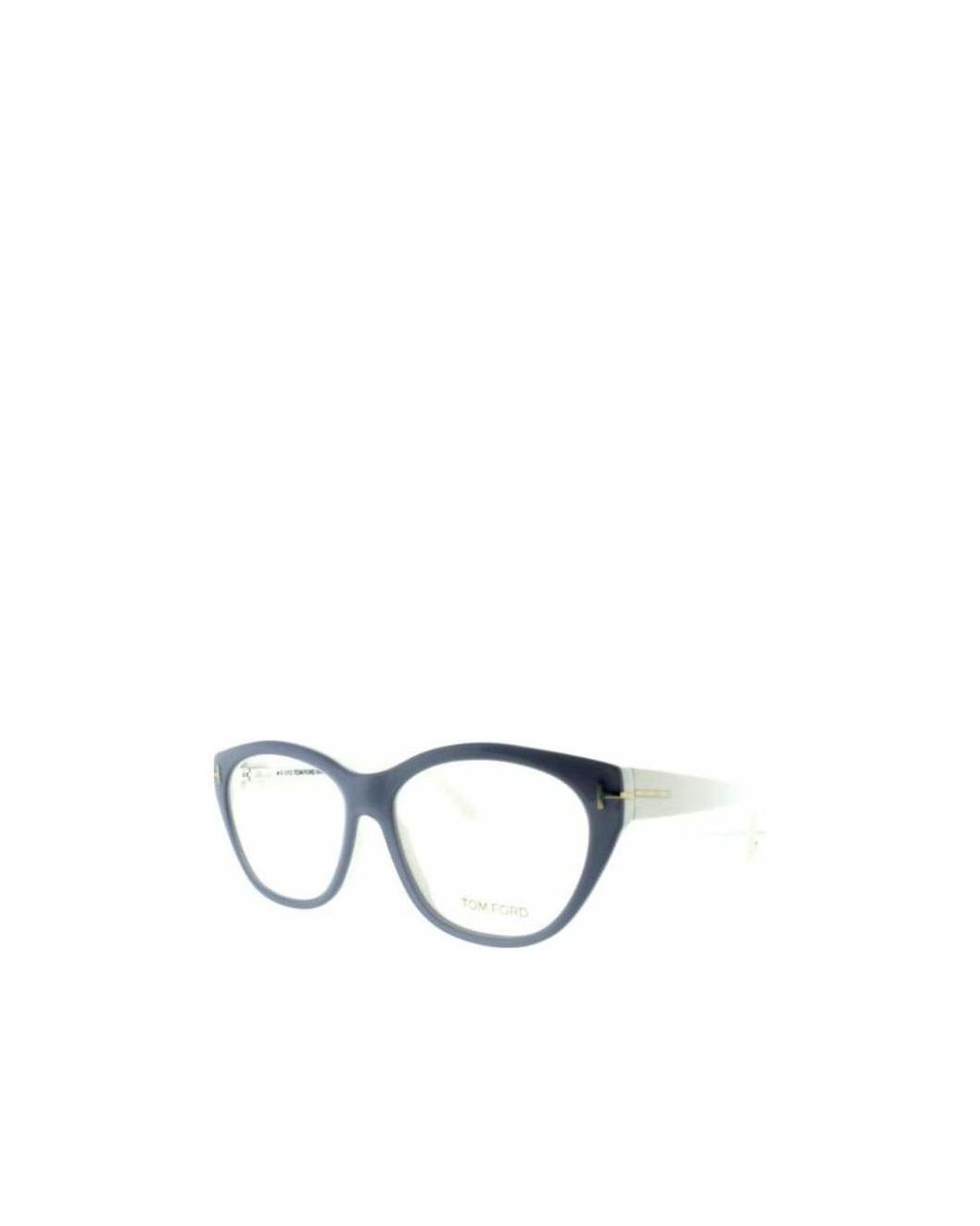 Tom Ford White Eyewear Cat-Eye Frame Curved Tips Glasses for men