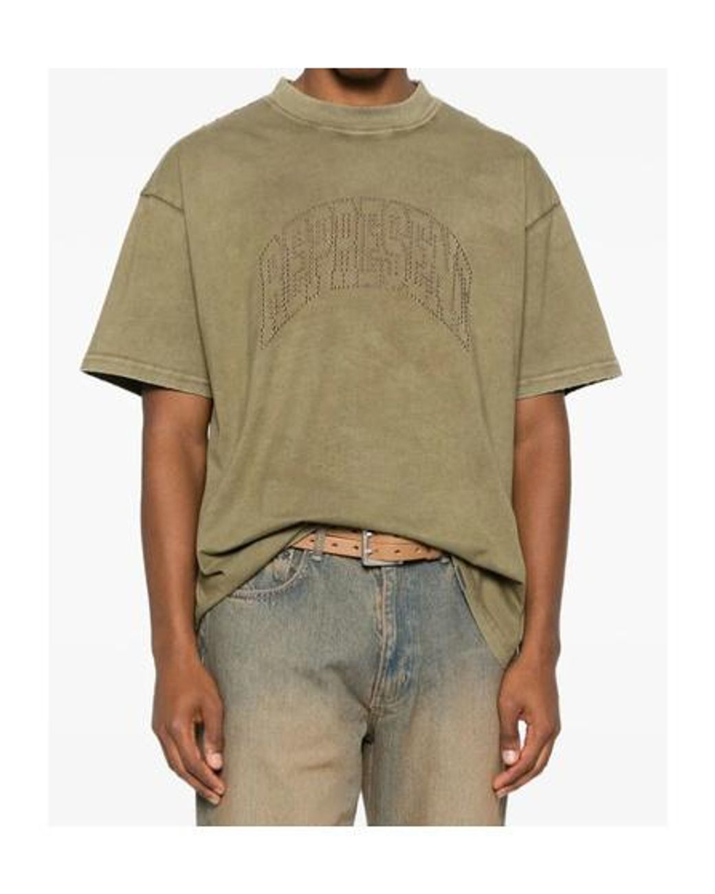 Represent Green Logo Faded T-Shirt for men