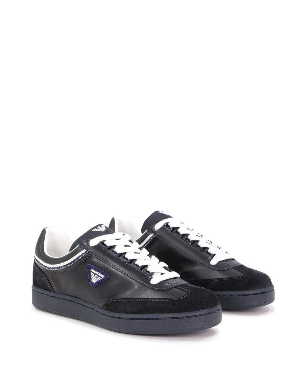 Armani Jeans Blue Logo Low-Top Leisure Sneakers for men
