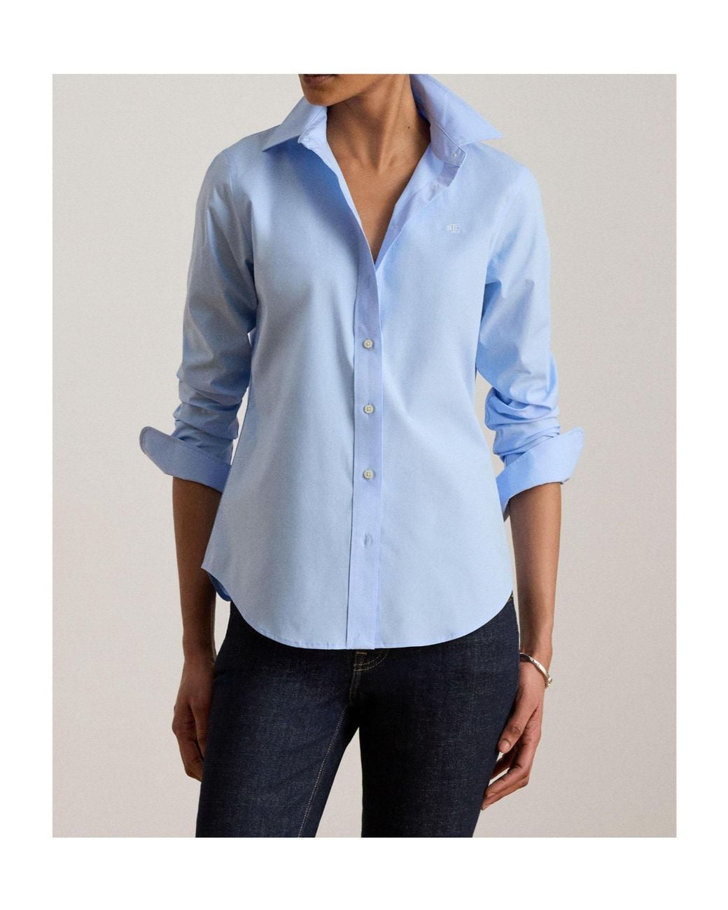 Ralph Lauren Blue Long-Sleeve Collared Shirt