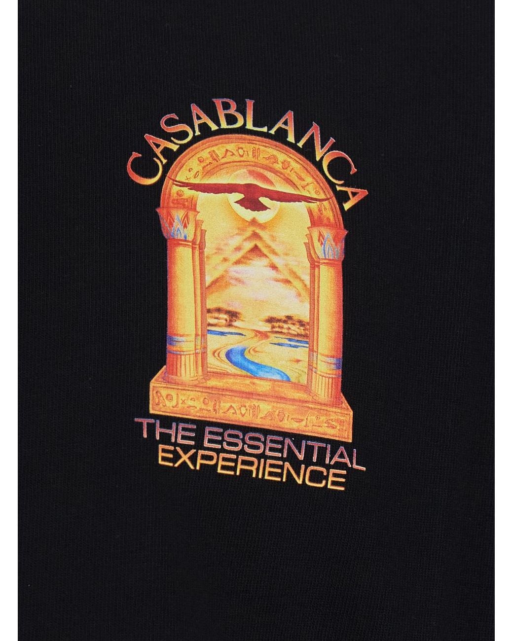 Casablanca Black Small Graphic Short Sleeve T-Shirt for men