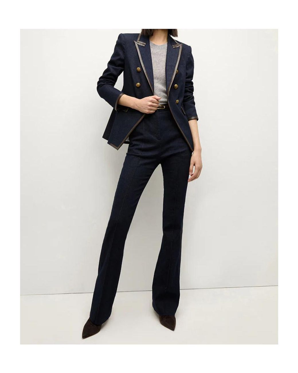 Veronica Beard Blue Long-Sleeved Suit Coat