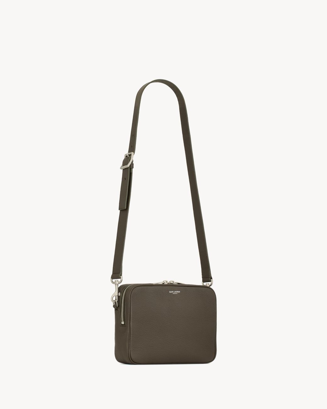 Saint Laurent White Zip-Up Small Camera Bag for men