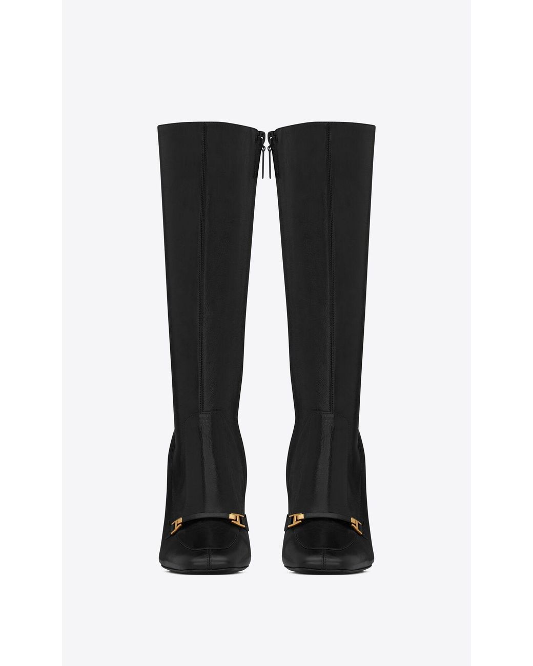 Saint Laurent Black Camden Heeled Boots