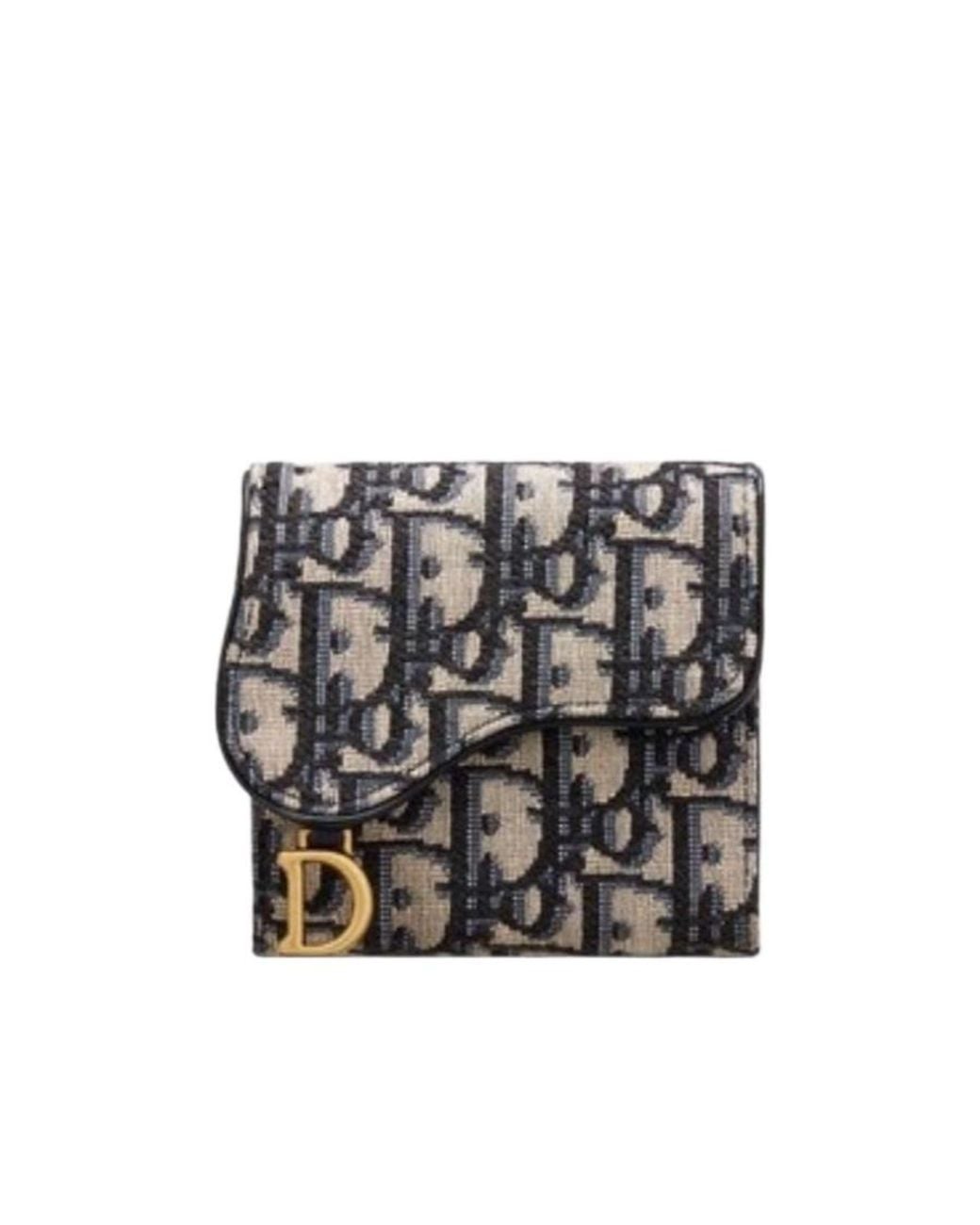 Dior Gray Saddle Lotus Wallet