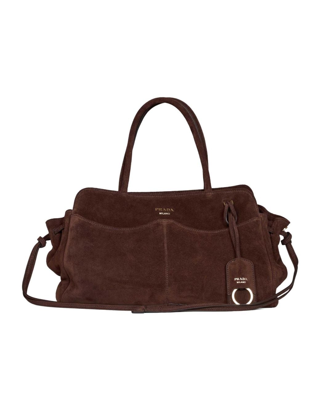 Prada Brown Carry Large Shoulder Bag