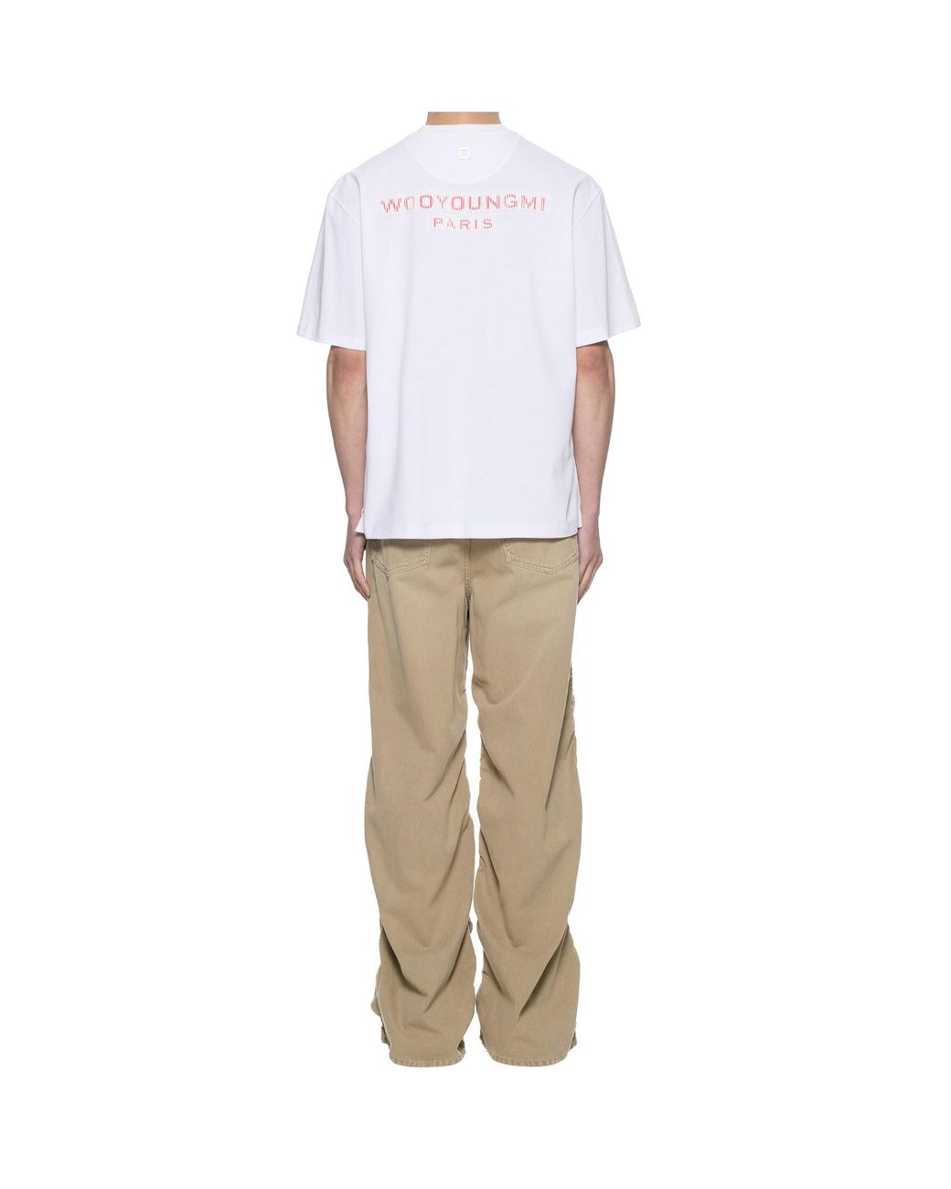 Wooyoungmi White Logo Print T-Shirt for men