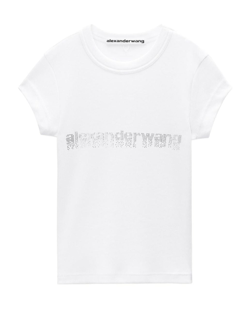 Alexander Wang White Logo-Embellished Crewneck T-Shirt