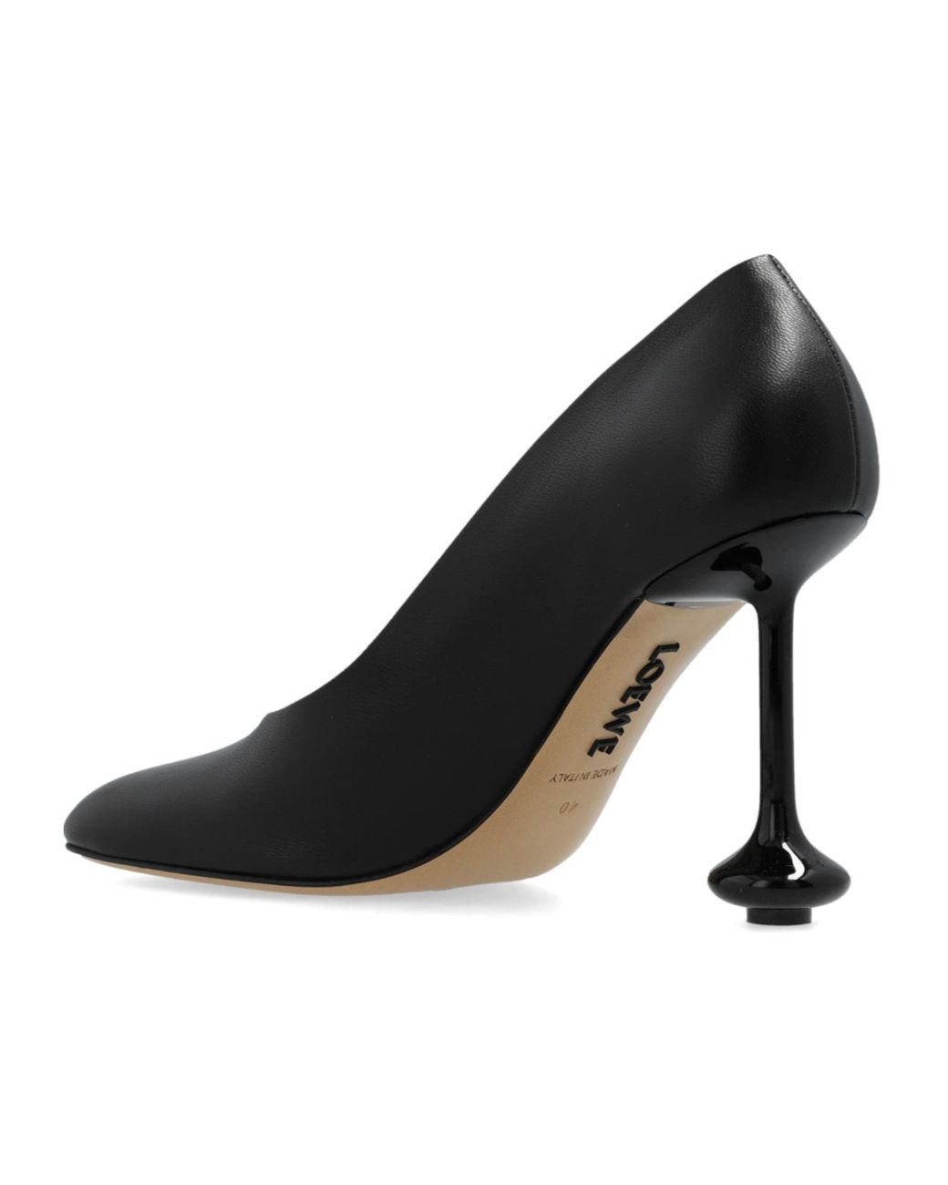 Loewe Black Toy High-Heel Round-Toe Pumps