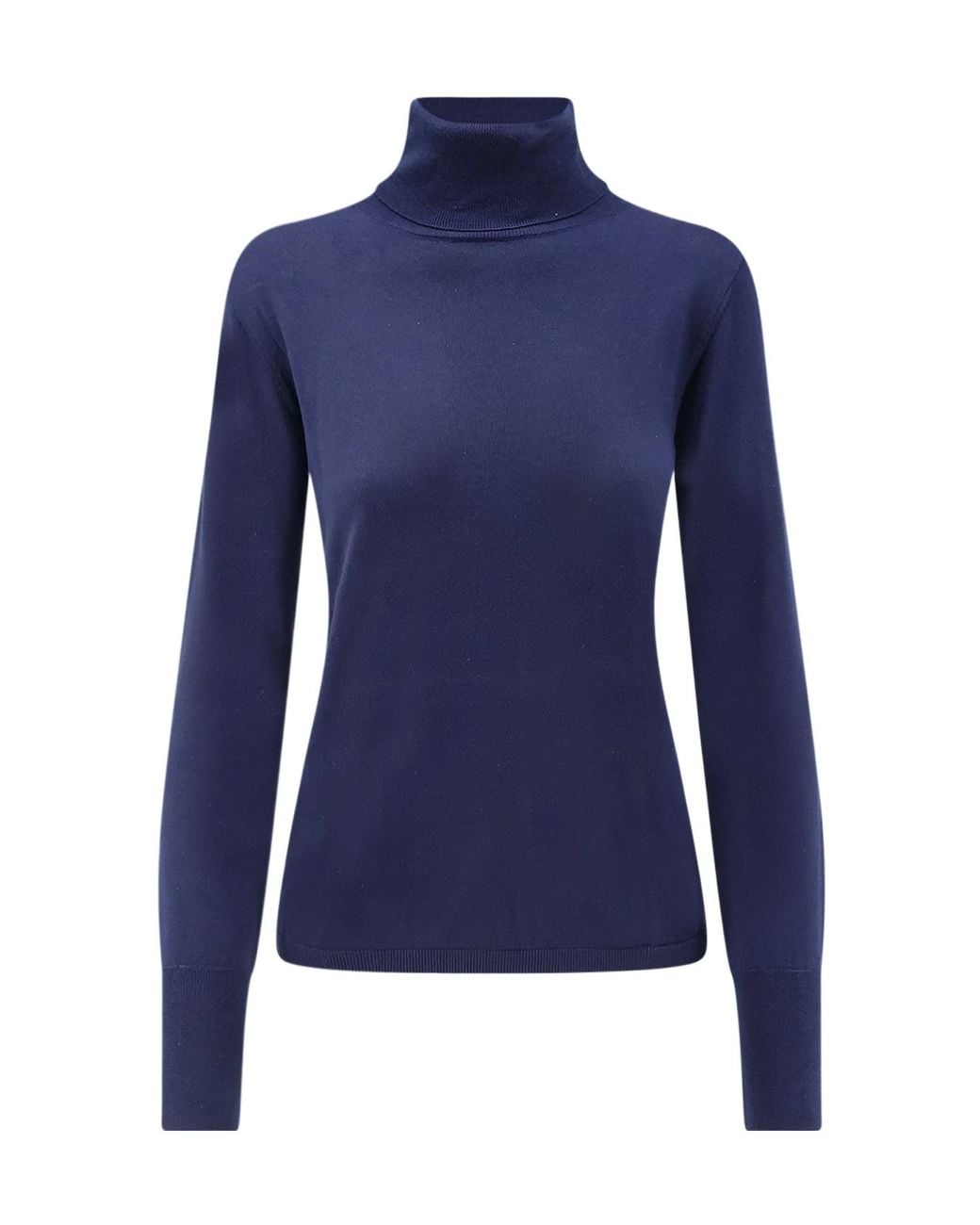 Aspesi Blue Roll-Neck Long-Sleeve Sweater
