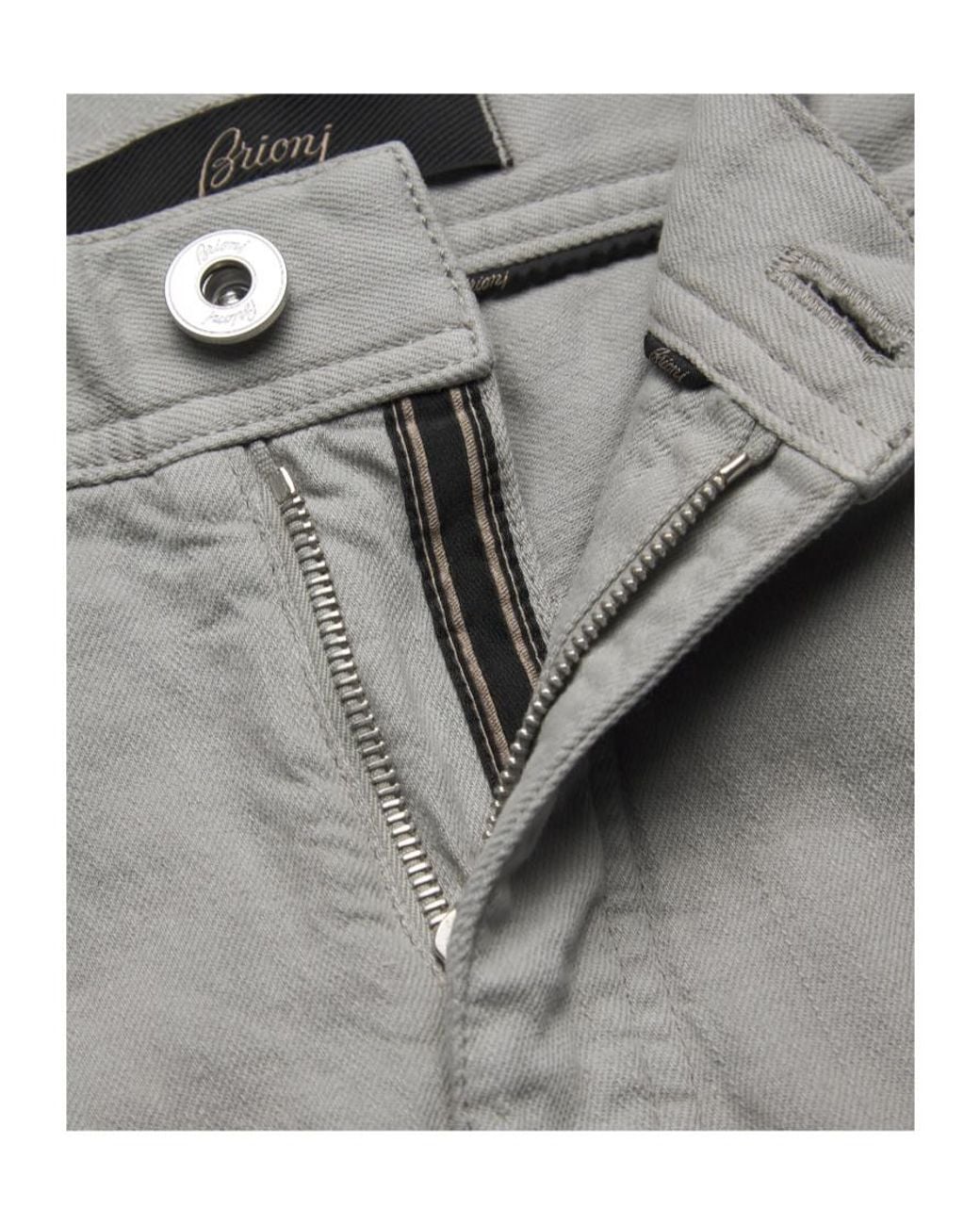 Brioni Gray Slim Fit Jeans for men