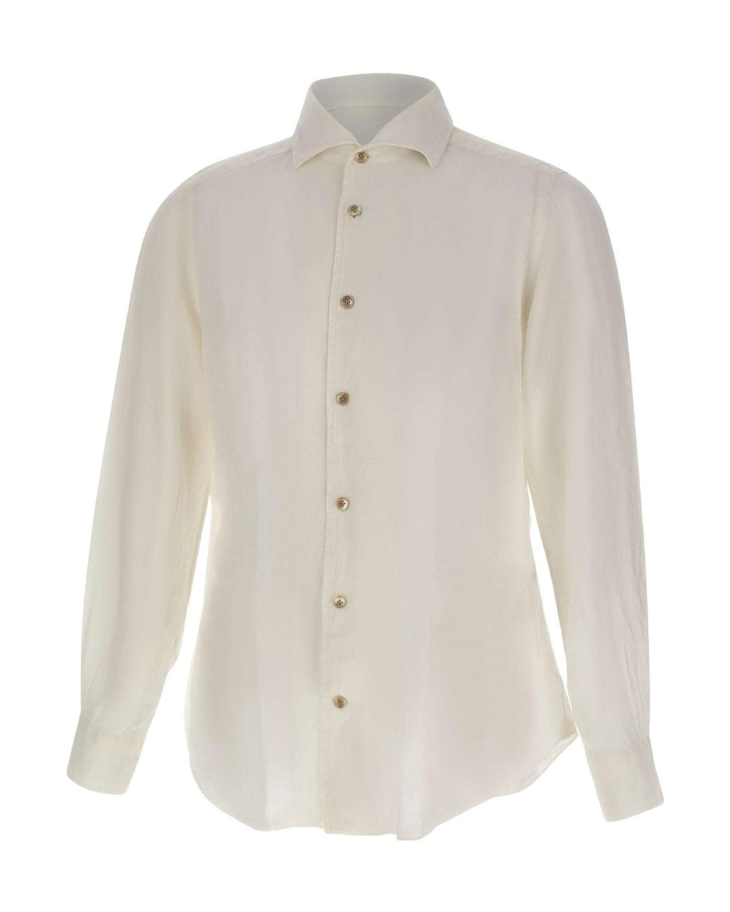 Eleventy White Long Sleeved Buttoned Shirt for men