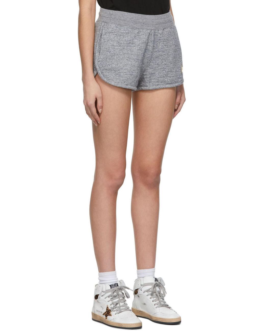 Golden Goose Deluxe Brand Gray Star Embroidered Shorts