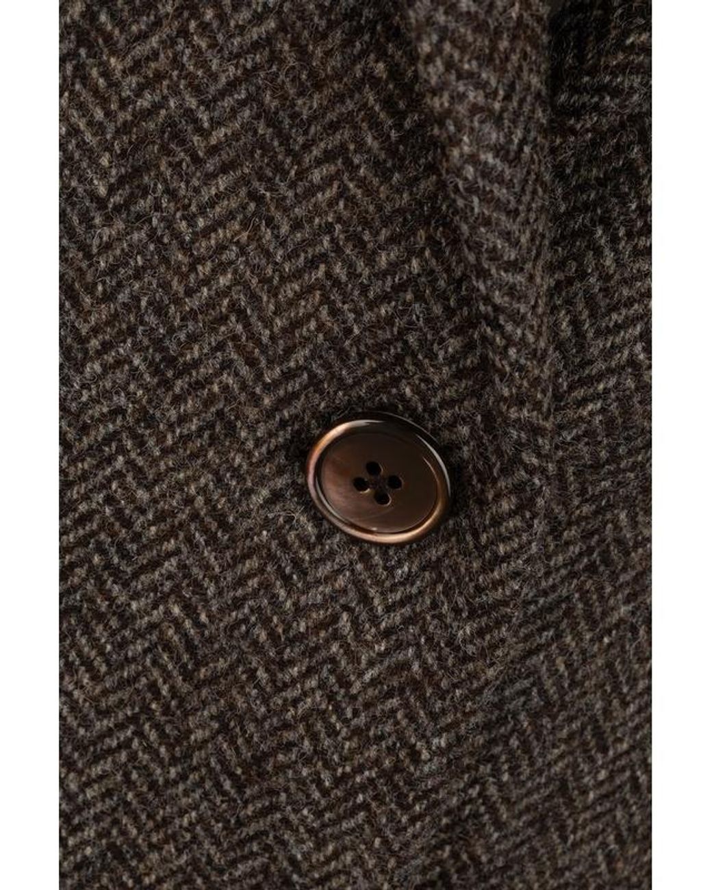 Prada Brown Single-Breasted Chevron Jacket