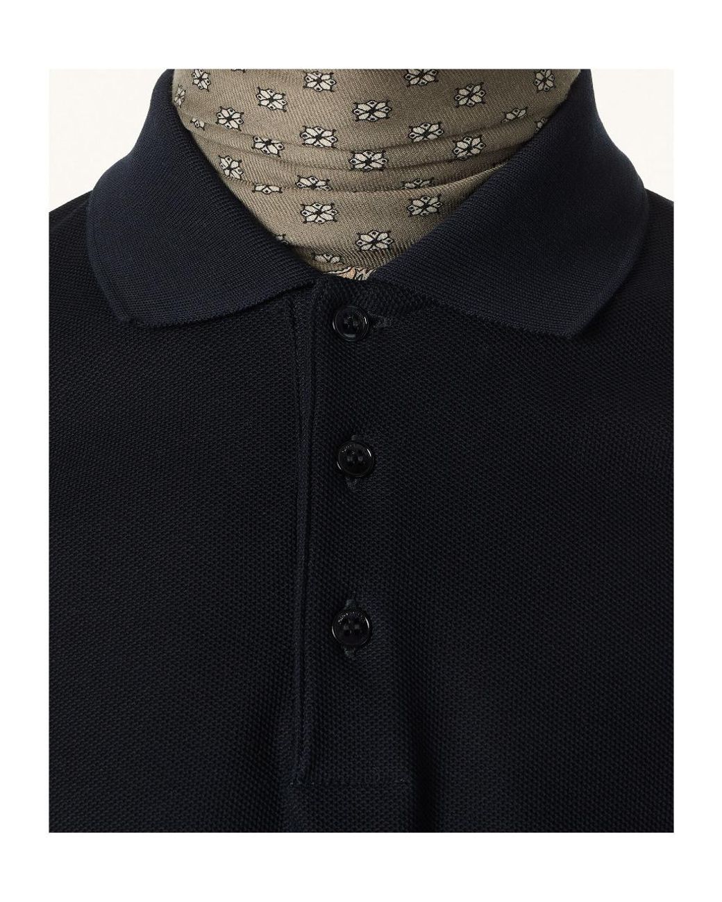 Loro Piana Black Laurel Polo Shirt for men