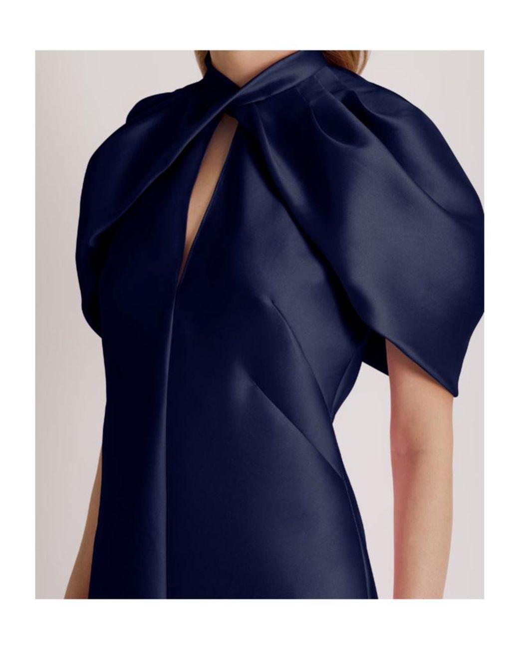 Alberta Ferretti Blue Dress With Cape Sleeves