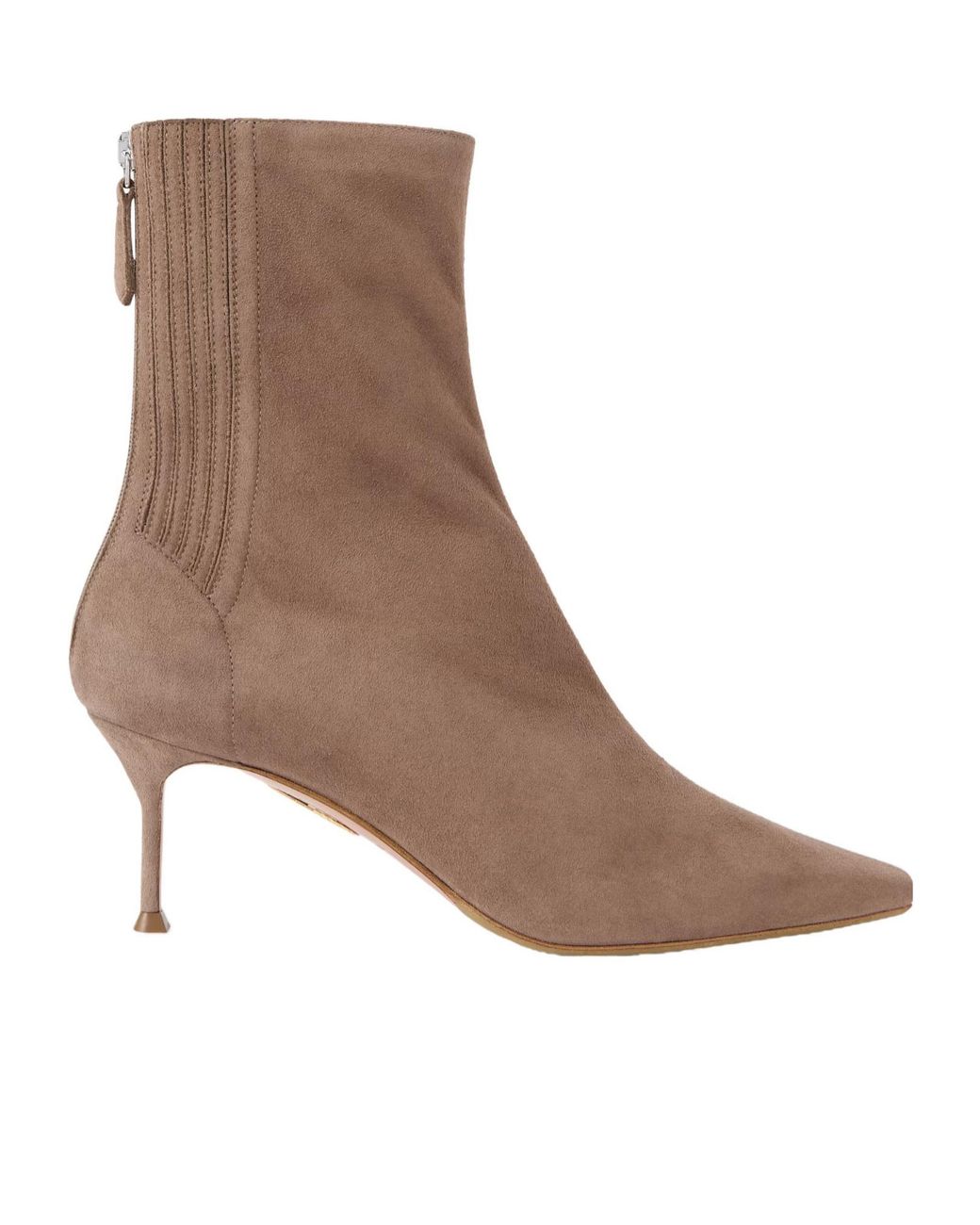 Aquazzura Brown Saint Honoré 65 Suede Ankle Boots