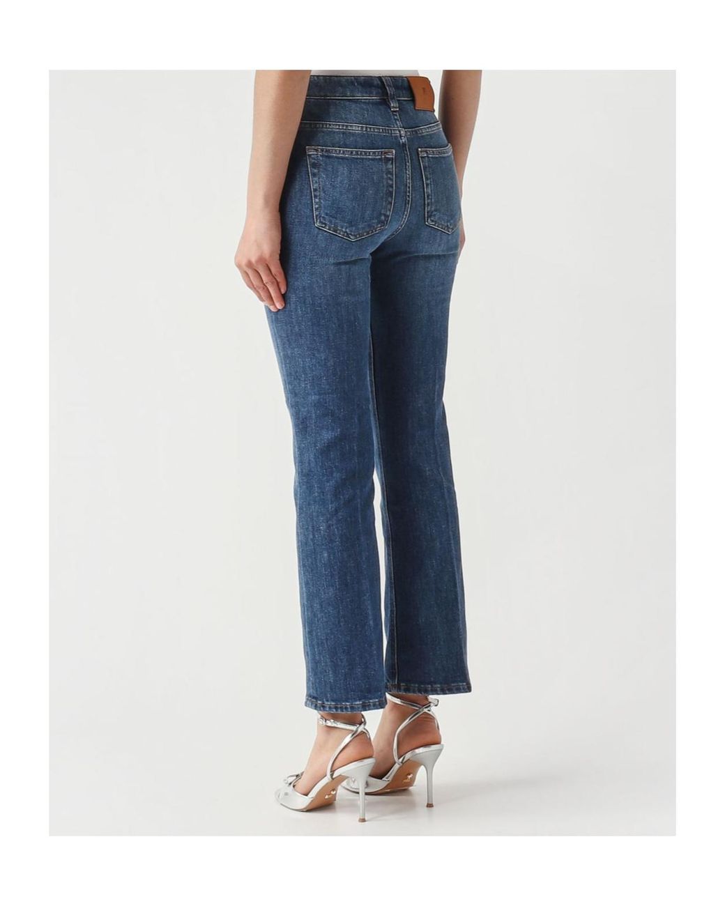 Pt Pantaloni Blue Pt Torino Mid-Rise Straight-Leg Jeans