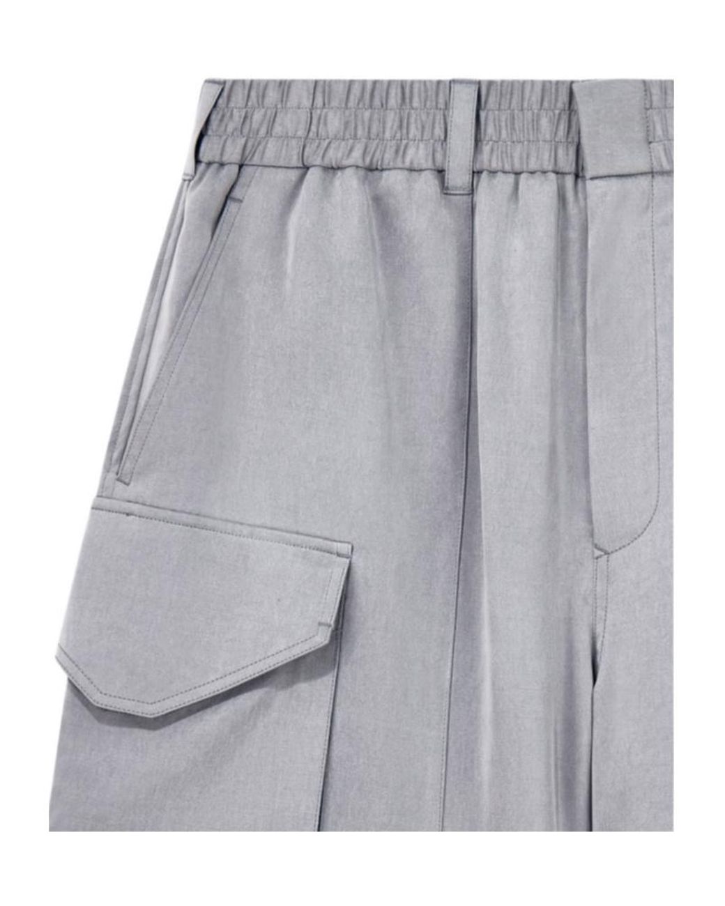 Giorgio Armani Gray Relaxed Cargo Shorts for men