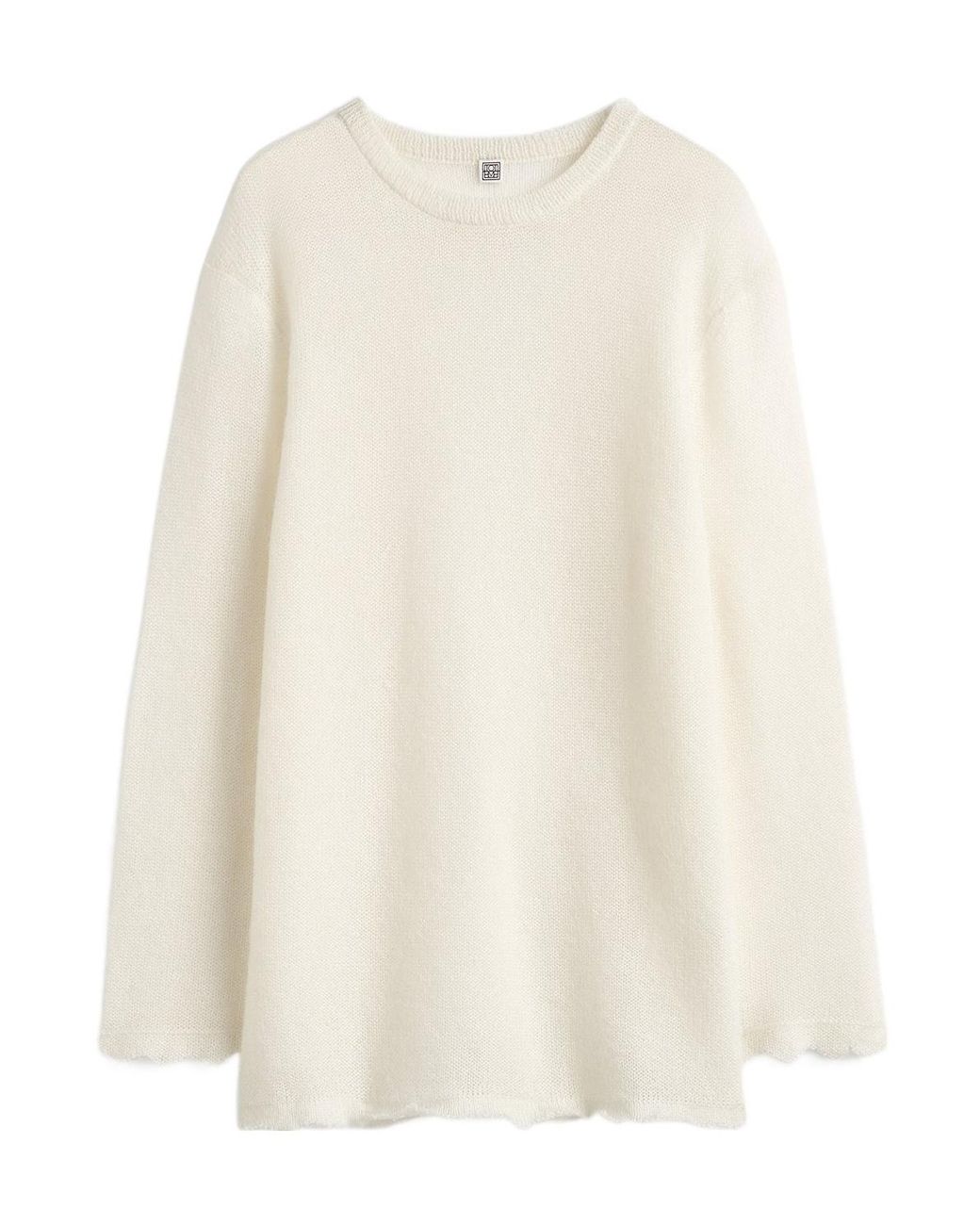 Totême White Totême Semi-Sheer Knitted Jumper