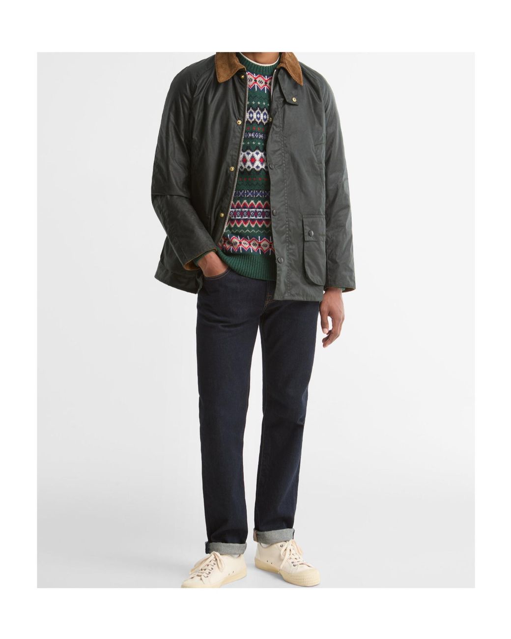 Barbour Black Ashby Wax Jacket for men
