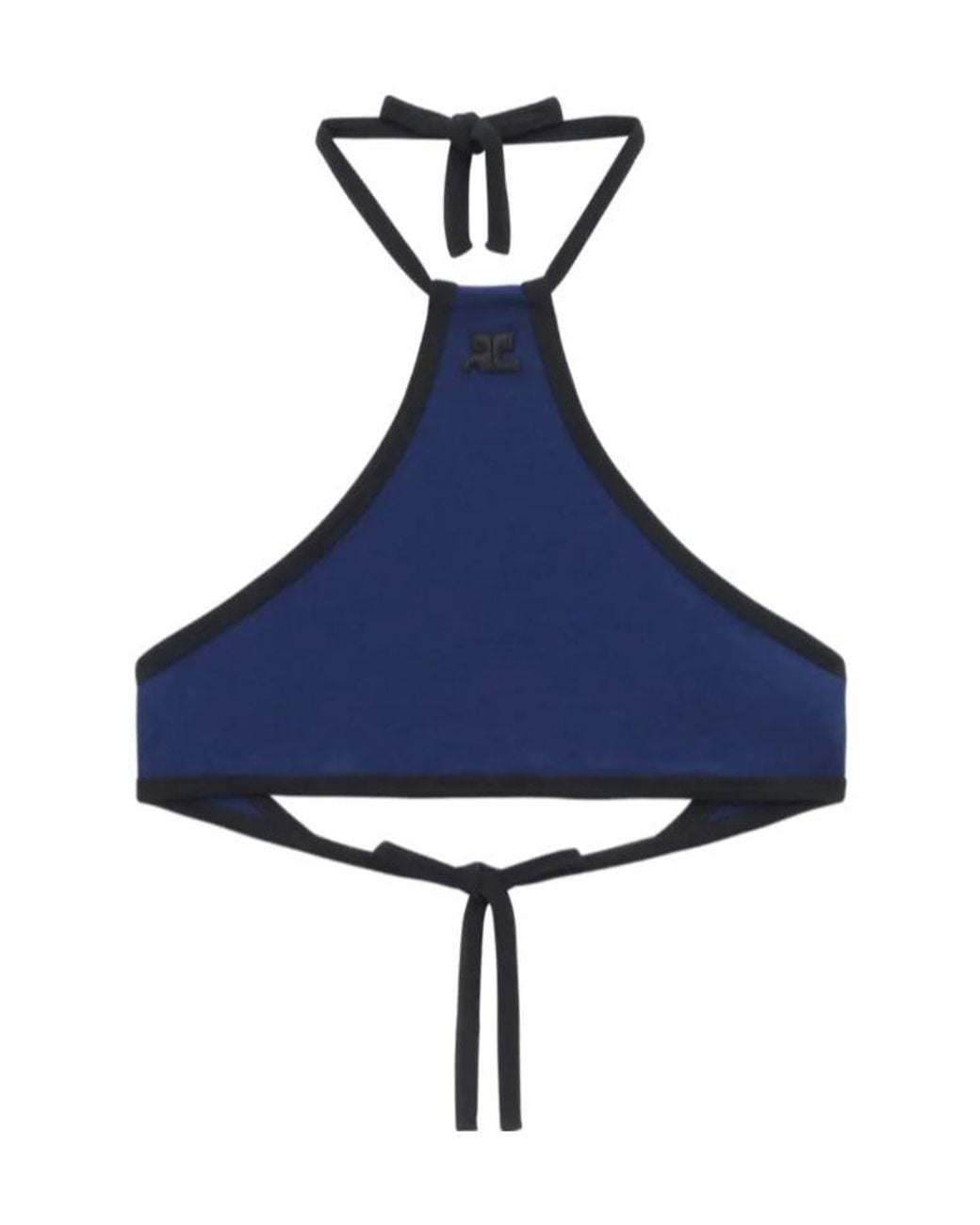 Courreges Blue Halterneck Crop Top