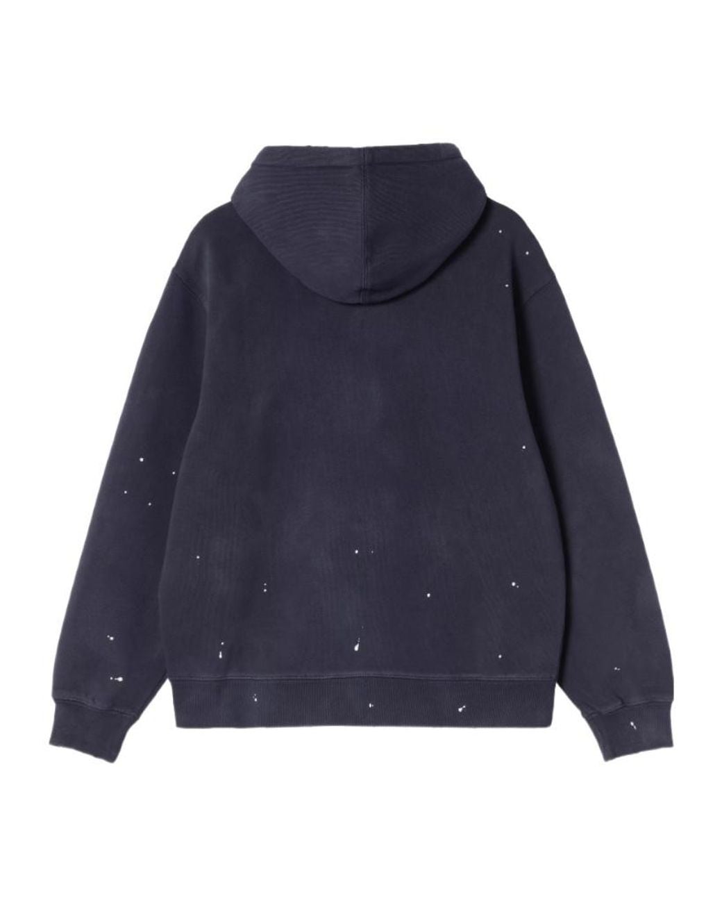 Carhartt Blue Paint-Splatter Zip-Up Hoodie for men