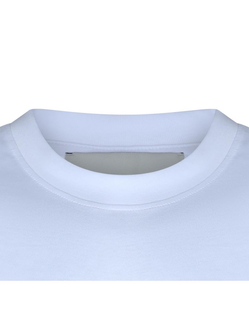 AMI White Ami Heart Logo Crewneck T-Shirt for men