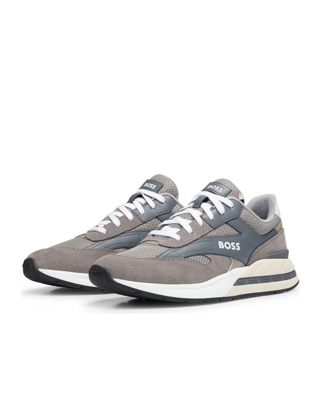 Boss Gray Casual Sneakers for men