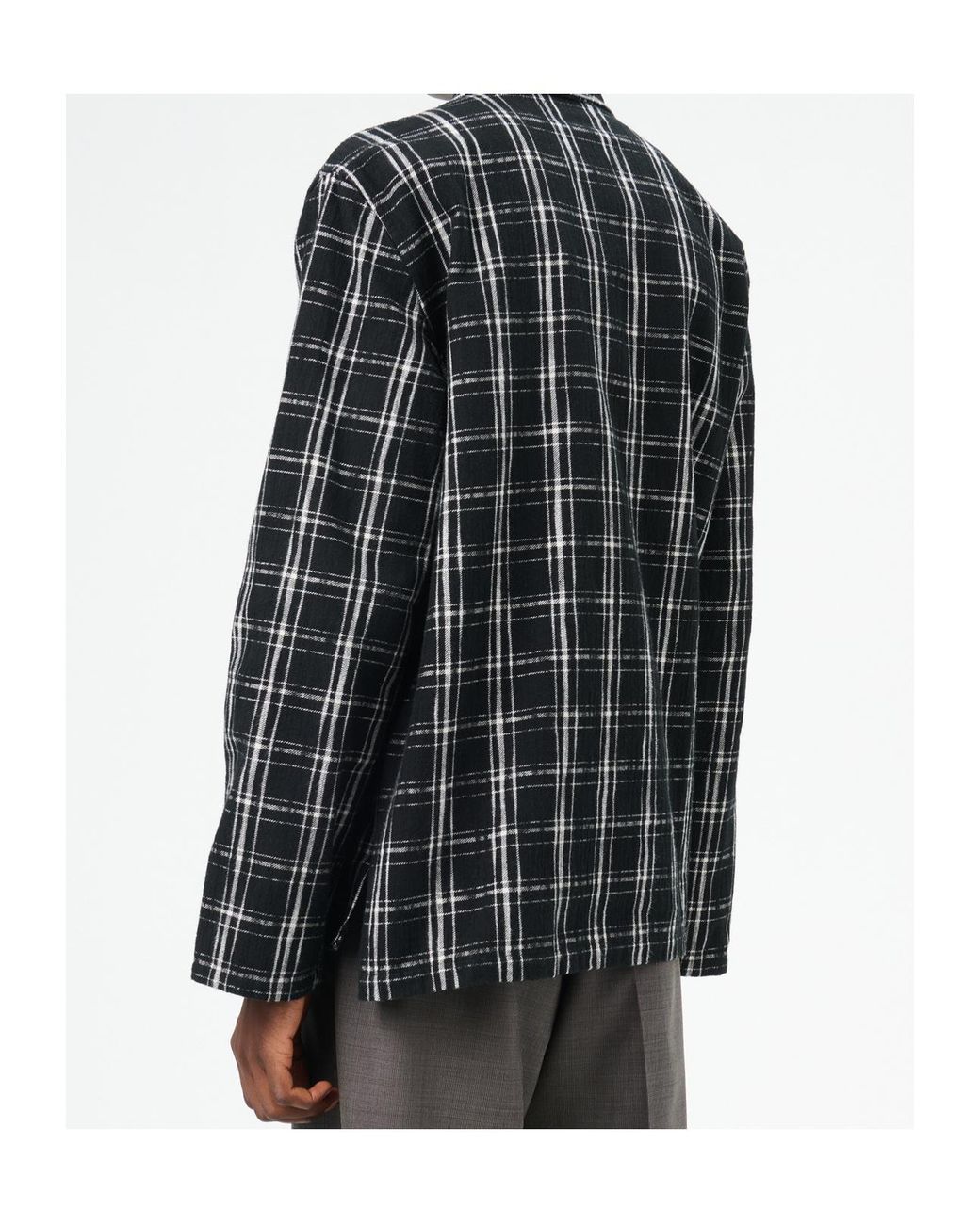 Our Legacy Black Haven Check Overshirt for men