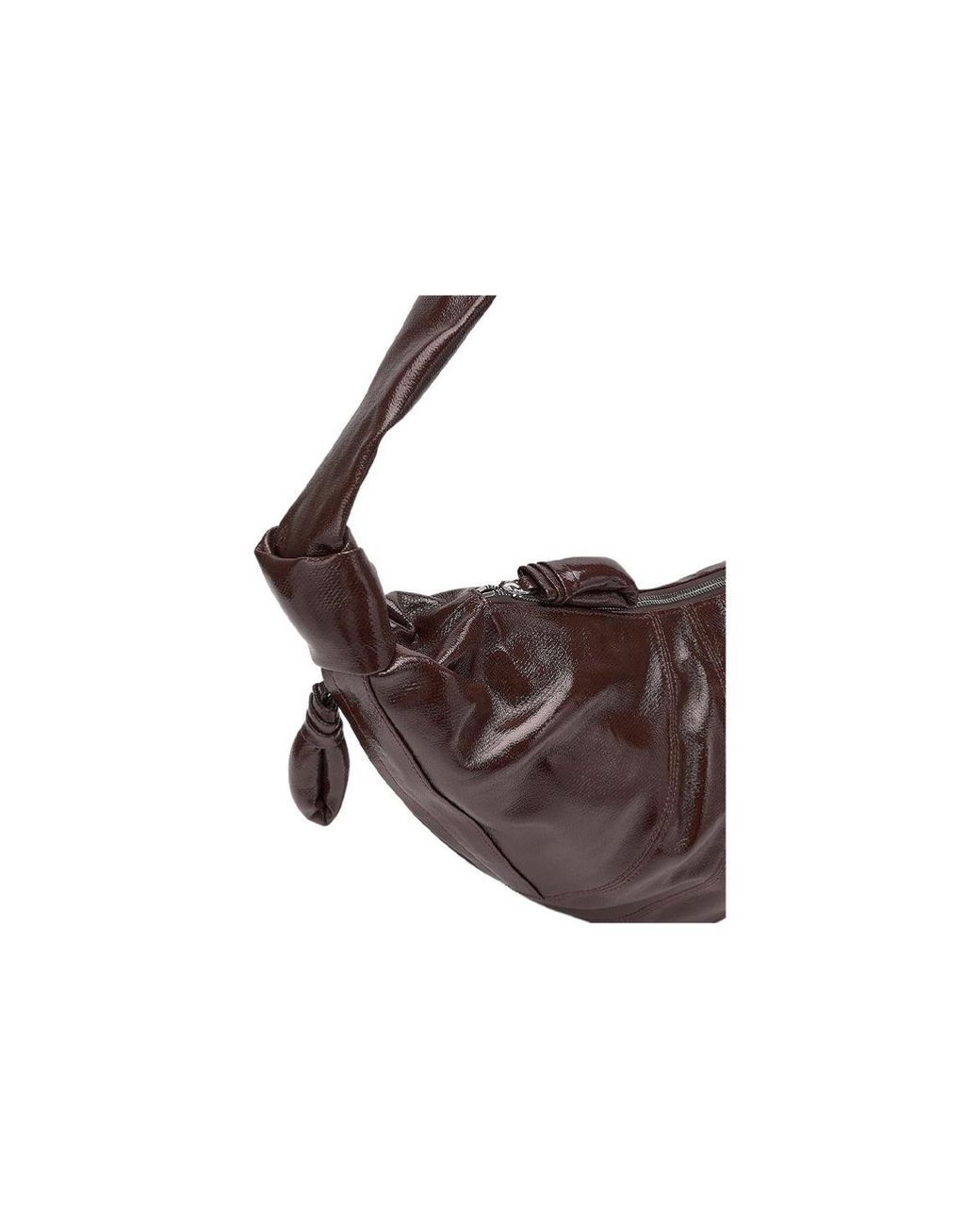 Lemaire Brown Knot Detailed Large Croissant Shoulder Bag
