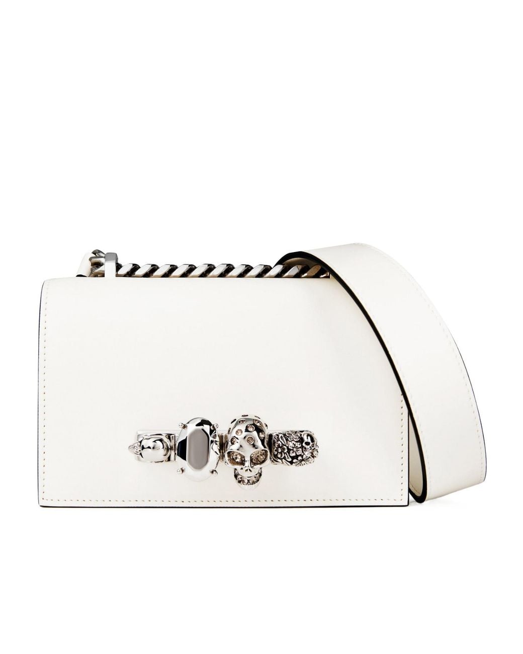 McQueen Natural Solid Color Satchel Bag