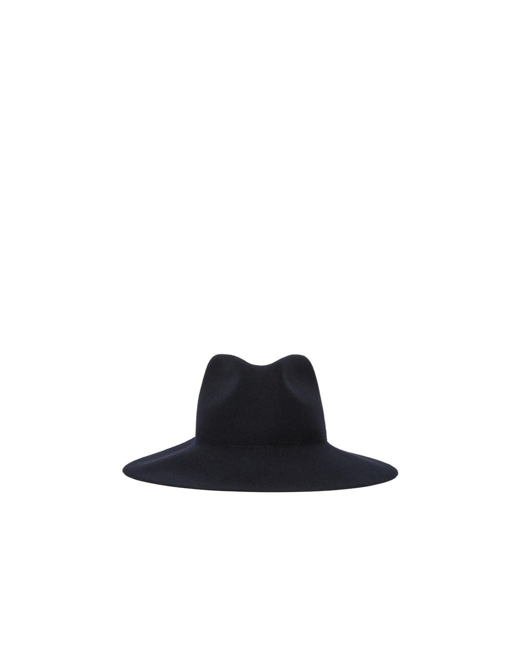 Max Mara White Felt Wool Floppy Brim Hat