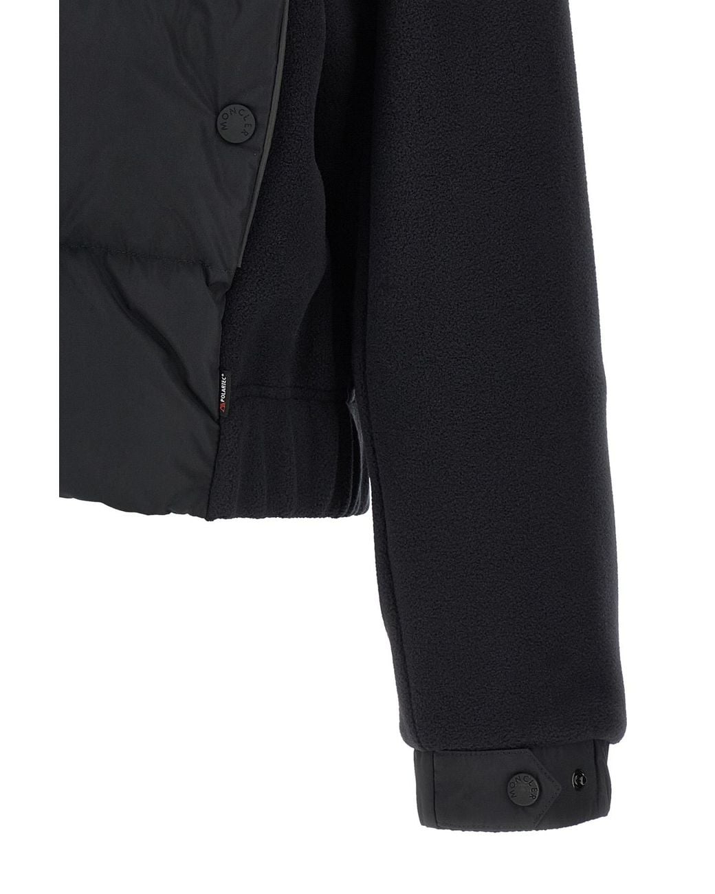 Moncler Blue Panelled Quilted Puffer Jacket