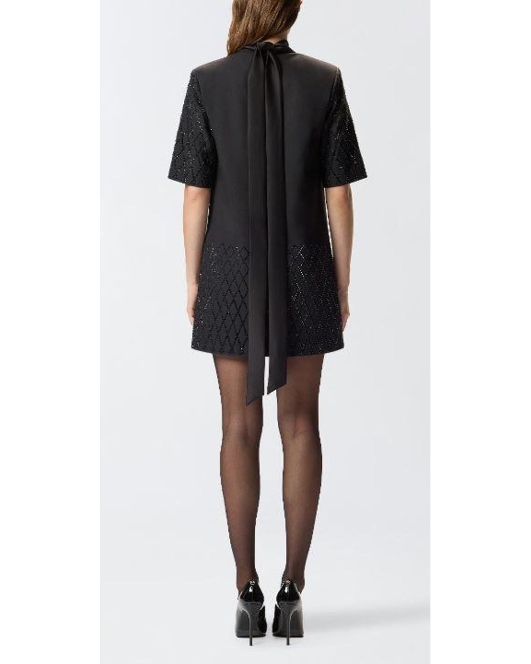 Pinko Green Embellished T-Shirt-Style Dress