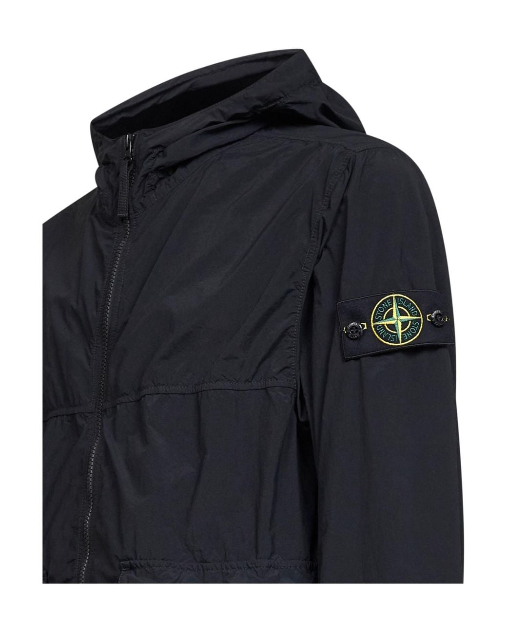 Stone Island Black Nylon Short Hooded Parka<Br for men
