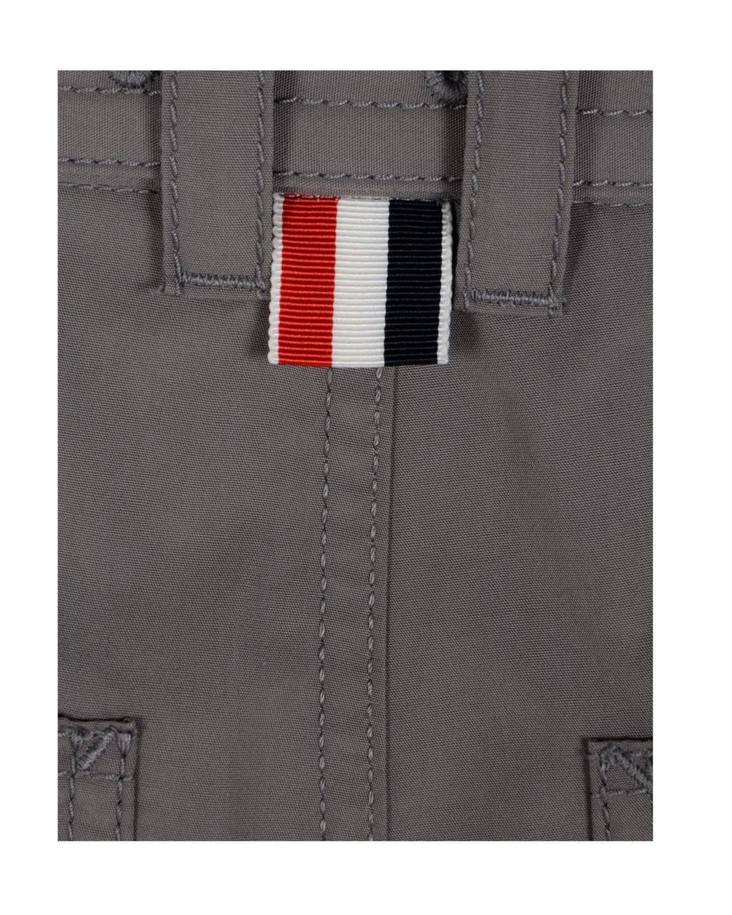 Thom Browne Gray Belted Cargo Pants for men