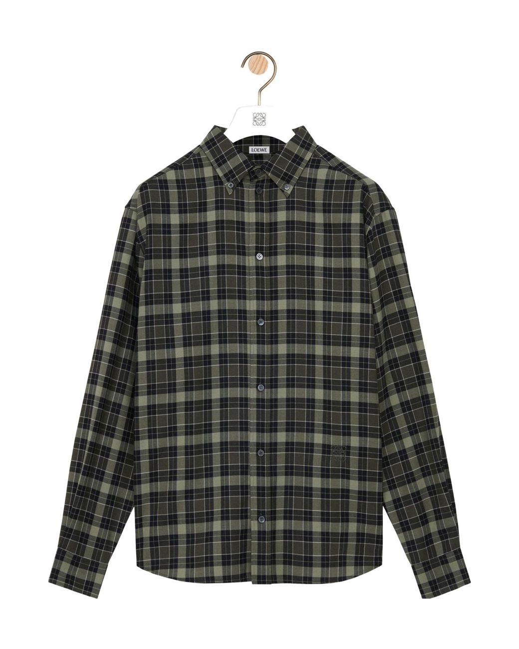 【Sale】 LOEWE Check Shirtsシャツ グラフィック ロエベ Loewe Checked Long-Sleeved Shirt in Gray for Men | Lyst