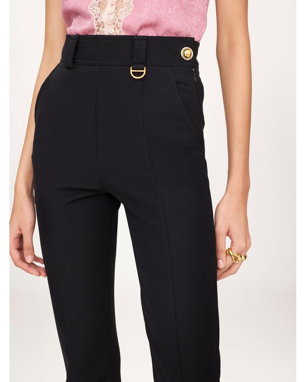 Chloé Blue Chloé High-Waisted Tailored Pants