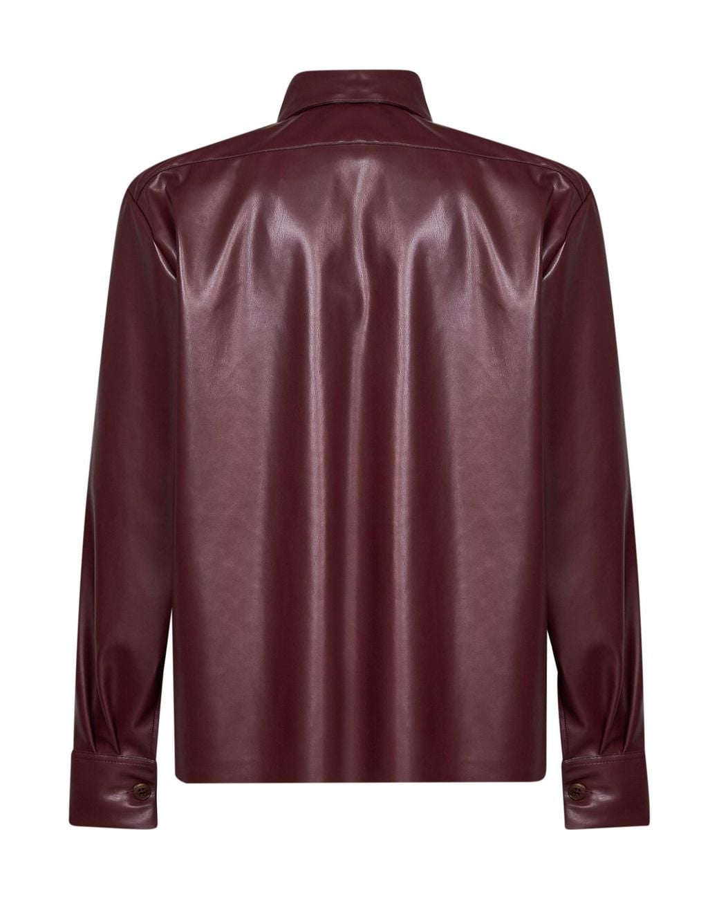Costumein Purple Faux Leather Overshirt for men
