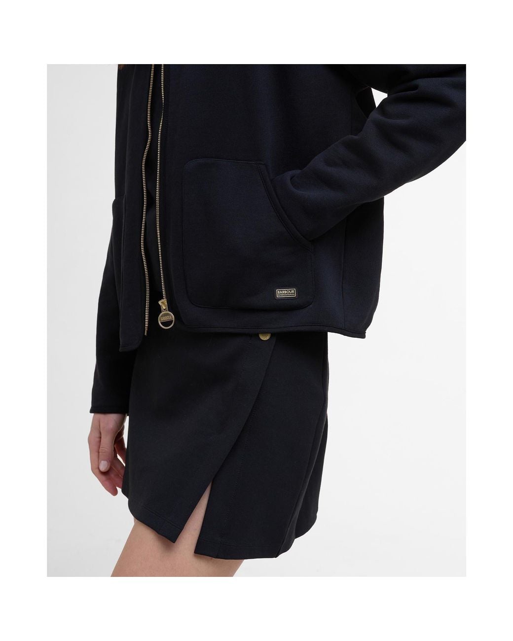 Barbour Black Zipper Sweatshirt