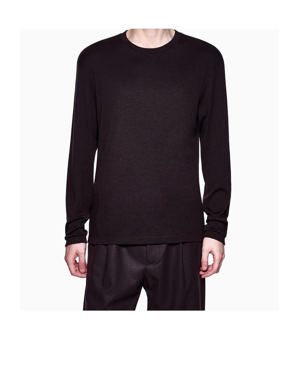 Giorgio Armani Blue Long-Sleeved Crewneck Jumper for men